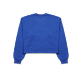 Houligans Woman Crop Top Hoodie (Blue/Blue) Outline