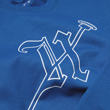 Houligans Woman Crop Top Hoodie (Blue/Blue) Outline